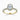 Oval Moissanite 18K Yellow Gold Halo Triple Pavé Shoulder Set Ring