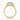 Princess Lab & Princess Diamond 18K Yellow Gold Three Stone Ring