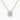 18K Yellow Gold Round Moissanite 4 Claws Float Pendant