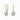 18K Yellow Gold Round Brilliant Cutdown Moissanite Drop Halo Earrings Moissanite Earrings