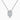 18K White Gold Oval lab Diamond 3 Claws Float Pendant