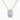18K Yellow Gold Oval Moissanite 4 Claws Float Pendant
