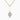18K Yellow Gold Pear Lab Diamond Halo Drop Pendant