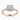 Asscher Lab Diamond 18K Rose Gold Classic Wedfit Halo Shoulder Set Ring