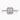 Asscher moissanite 18K Rose Gold Classic Wedfit Halo Shoulder Set Ring