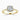 Cushion Moissanite 18K Yellow Gold Classic Plain Halo Ring