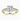 Cushion Moissanite 18K Yellow Gold Milgrain Pavé Shoulder Set Ring
