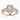 Emerald Moissanite 18K Rose Gold Split Shoulder Halo Ring