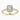 Emerald Lab Diamond 18K Yellow Gold Classic Wedfit Halo Ring