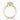 Heart Lab Diamond 18K Yellow Gold Classic Wedfit Halo Ring