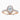 Oval Lab Diamond 18K Rose Gold Wedfit Halo Ring