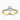 Oval Moissanite 18K Yellow Gold Tapered Pavé Shoulder Set Ring