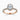 Oval Lab Diamond 18K Rose Gold Halo Triple Pavé Shoulder Set Ring