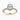 Oval Lab Diamond 18K Yellow Gold Halo Triple Pavé Shoulder Set Ring