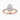 Pear Lab Diamond 18K Rose Gold Halo Triple Pavé Shoulder Set Ring