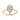 Pear Lab Diamond 18K Yellow Gold Classic Plain Halo Ring