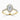 Pear Moissanite 18K Yellow Gold Classic Wedfit Halo Ring
