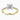 Princess Moissanite 18K Yellow Gold Classic Wedfit Cutdown Shoulder Set Ring