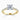 Princess Moissanite 18K Yellow Gold Channel Set Ring