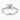 Princess Lab Diamond Platinum Classic Wedfit Cutdown Shoulder Set Ring