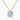 18K Yellow Gold Round Moissanite 3 Claws Float Pendant