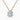 18K Rose Gold Round Moissanite 3 Claws Float Pendant