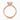 Round Lab Diamond 18K Rose Gold Twist Pavé Shoulder Set Ring