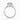 Round Moissanite 18K White Gold Luxe Halo Shoulder Set Ring