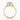Round Lab Diamond 18K Yellow Gold Cushion Shaped Halo Shoulder Set Ring