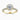 Round Lab Diamond 18K Yellow Gold Halo Triple Pavé Shoulder Set Ring