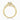 Round Moissanite 18K Yellow Gold Leaf Shoulder Set Ring