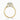 Round Lab Diamond 18K Yellow Gold Luxe Halo Shoulder Set Ring