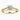 Round Lab Diamond 18K Yellow Gold Split Shoulder Solitaire Ring