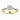 Round Moissanite 18K Yellow Gold Tapered Pavé Shoulder Set Ring