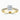 Round Lab Diamond 18K Yellow Gold Tapered Pavé Shoulder Set Ring